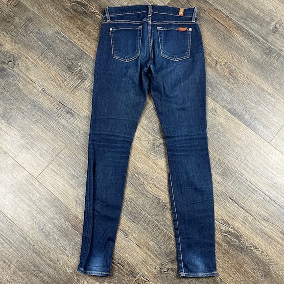 7 For All Mankind Skinny Blue Jeans Pants Denim ((size 24)) - Picture 2 of 7